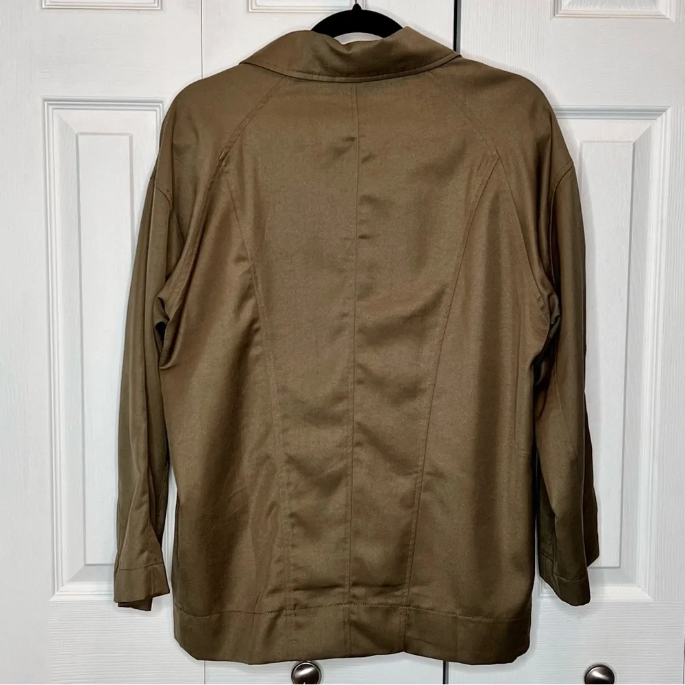 Gilli Womens Jacket Size S/M Army Green Military Infantry Draped Button Up - Picture 4 of 12